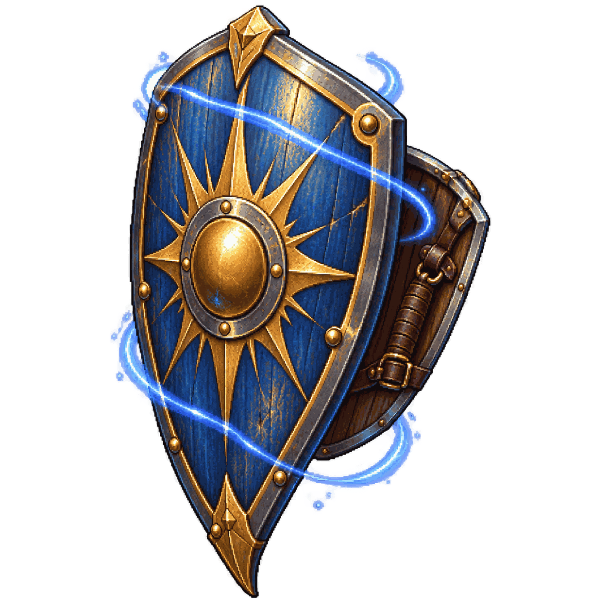 Static high-resolution pixel-art illustration of Animated Shield.