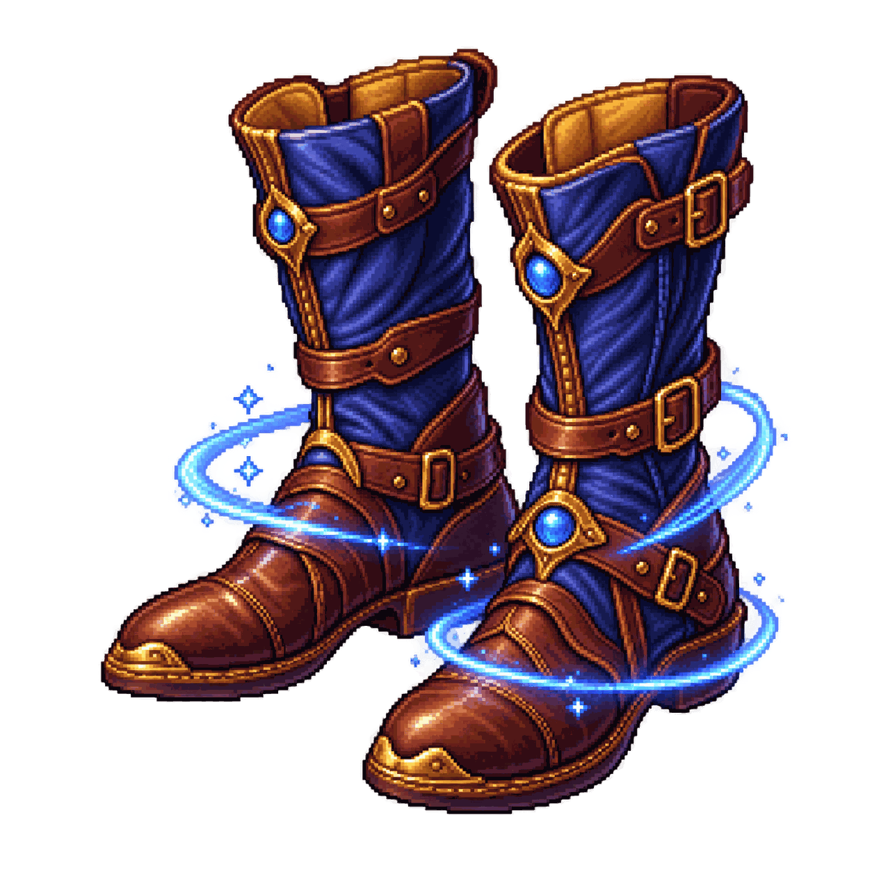 Static high-resolution pixel-art illustration of Boots of Levitation.