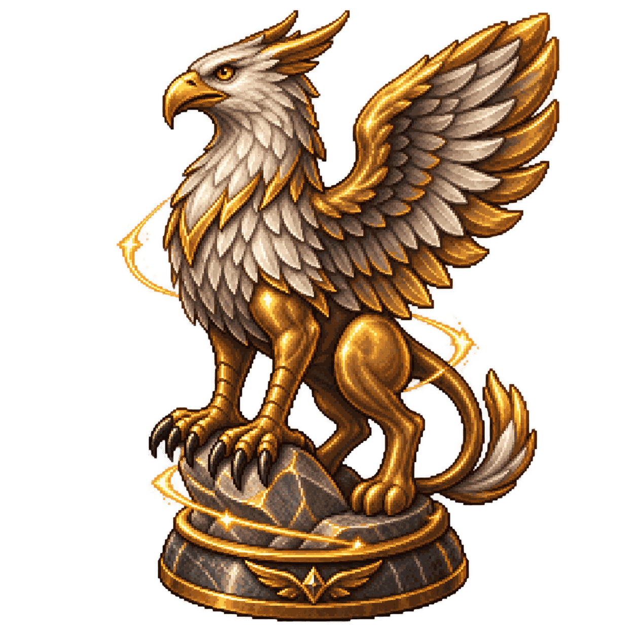 Static high-resolution pixel-art illustration of Figurine of Wondrous Power.