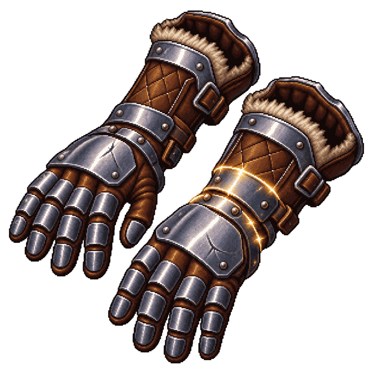 Static high-resolution pixel-art illustration of Gauntlets of Ogre Power.