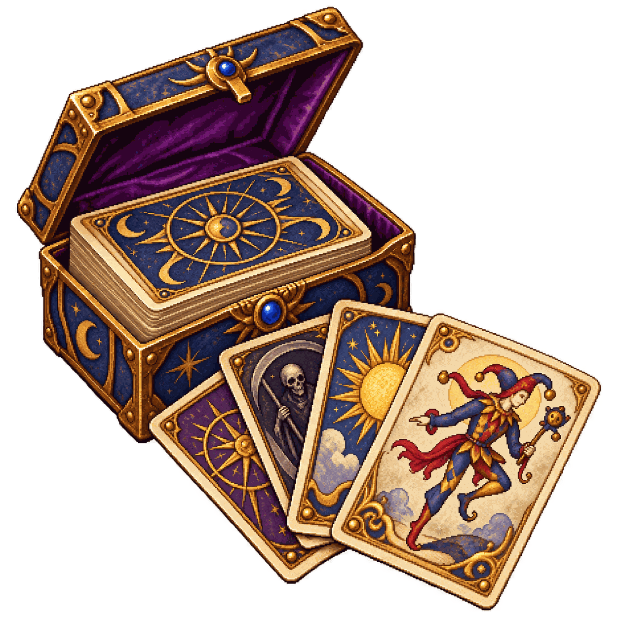 Static high-resolution pixel-art illustration of Mysterious Deck.