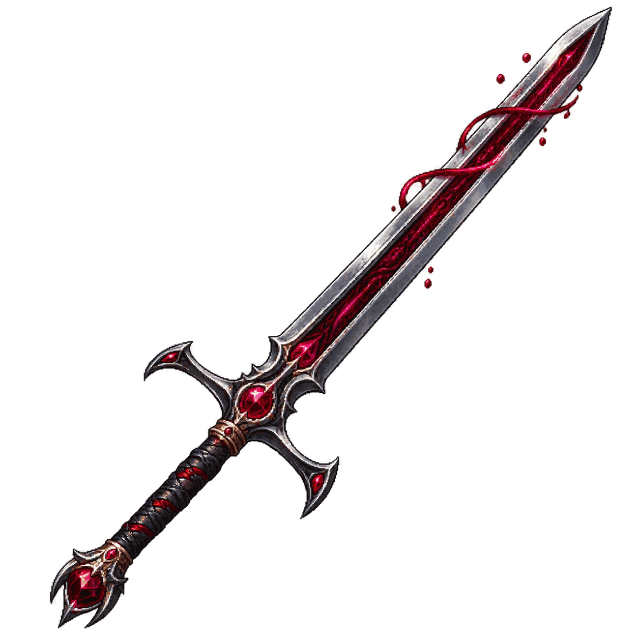 Static high-resolution pixel-art illustration of Sword of Life Stealing.