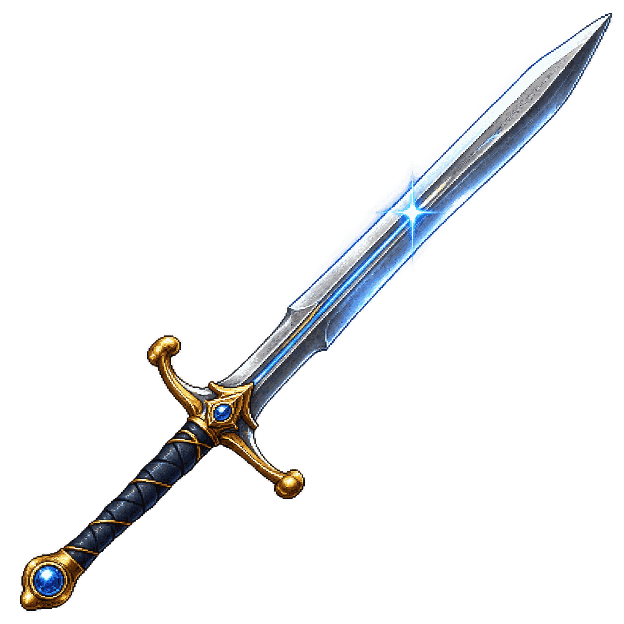 Static high-resolution pixel-art illustration of Weapon, +1, +2, or +3.