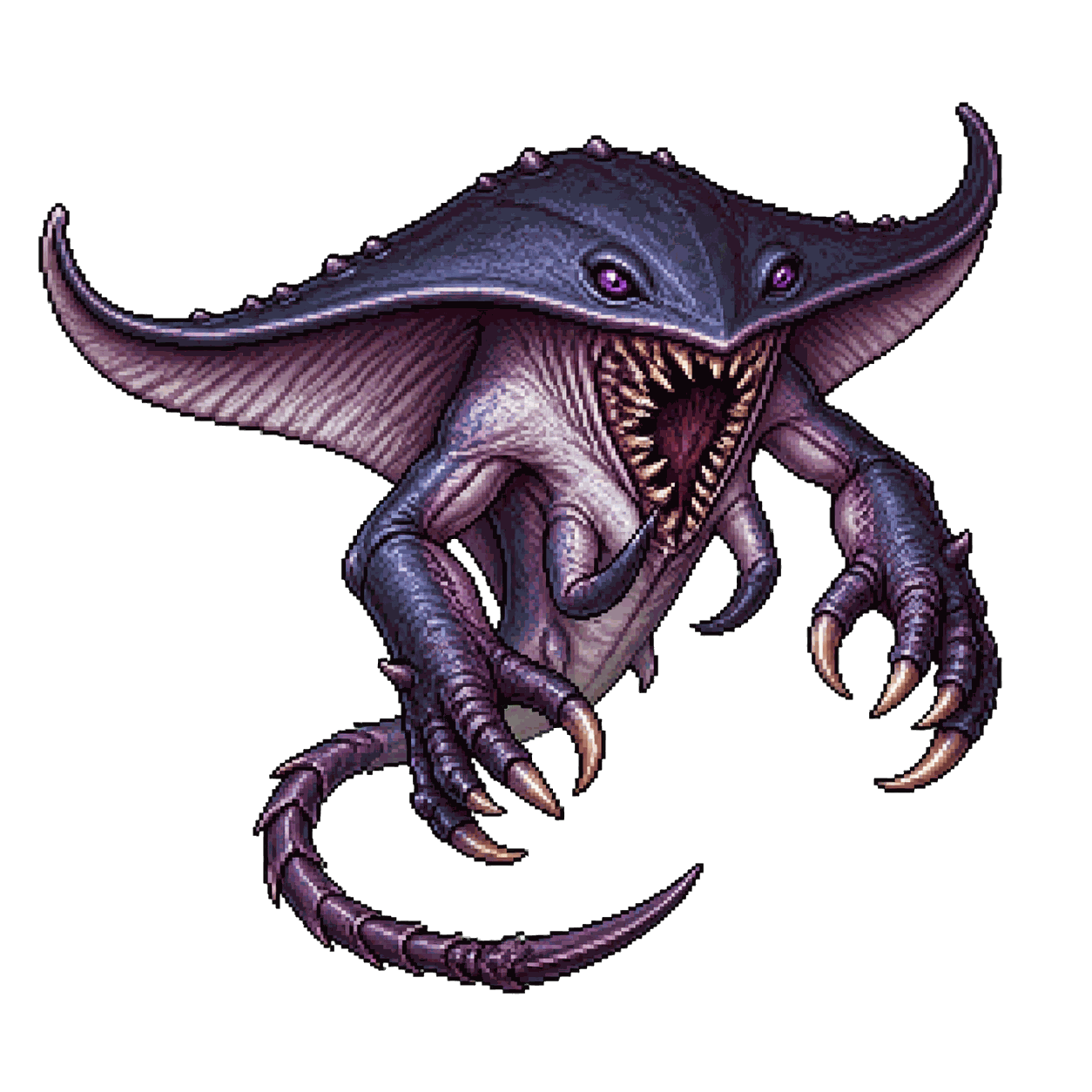 Static high-resolution pixel-art portrait of Darkmantle.