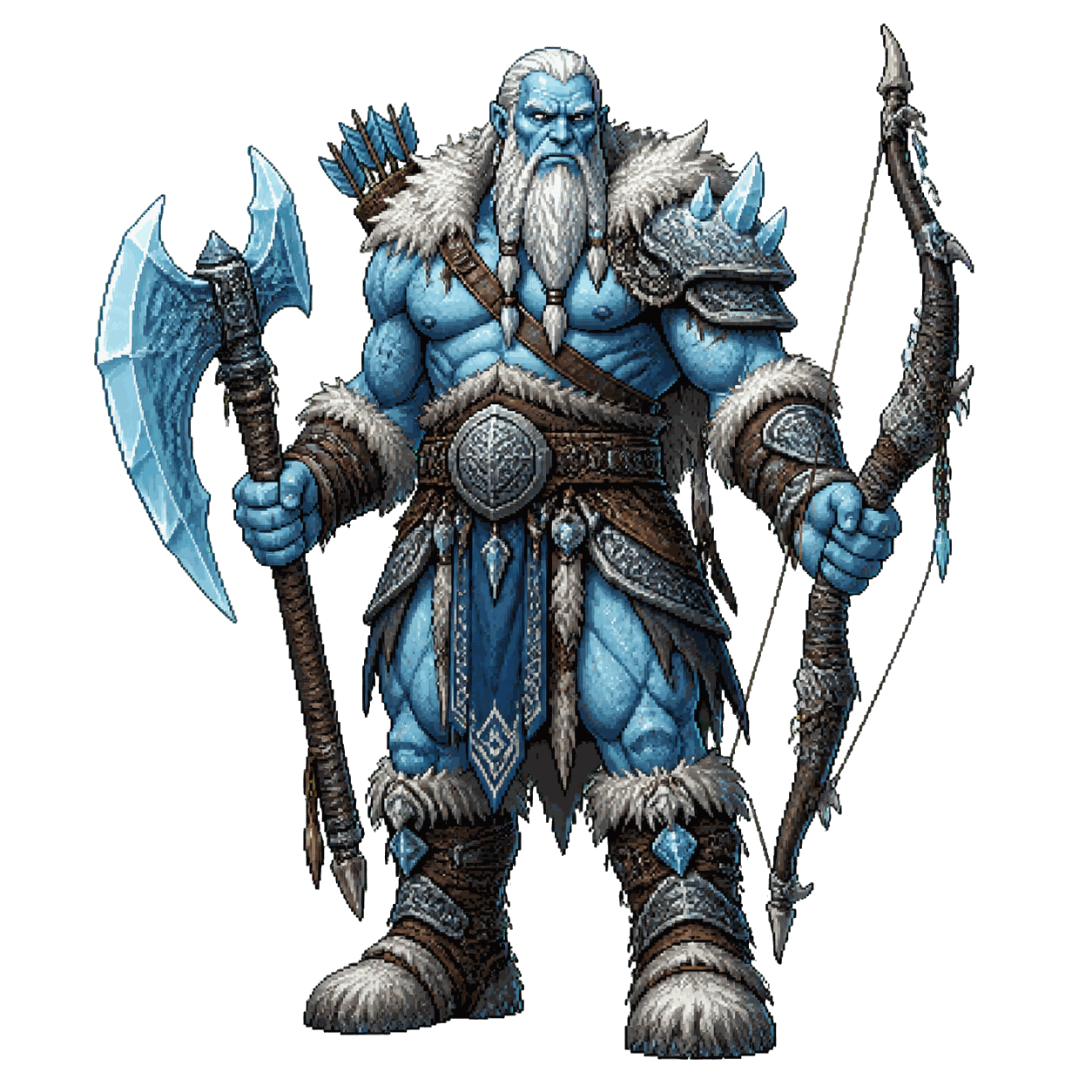 Static high-resolution pixel-art portrait of Frost Giant.