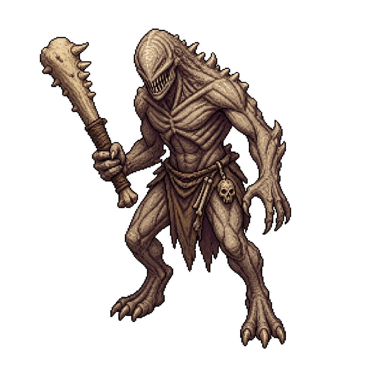 Retrato estático en pixel art de alta resolución de Grimlock.