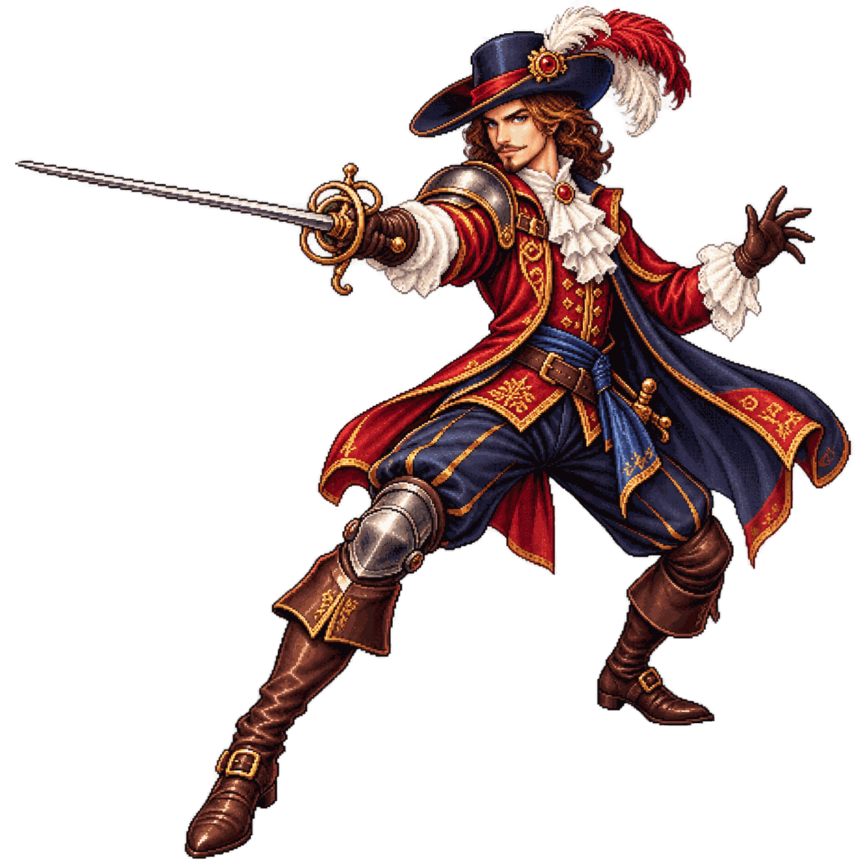 Static high-resolution pixel-art portrait of Noble.