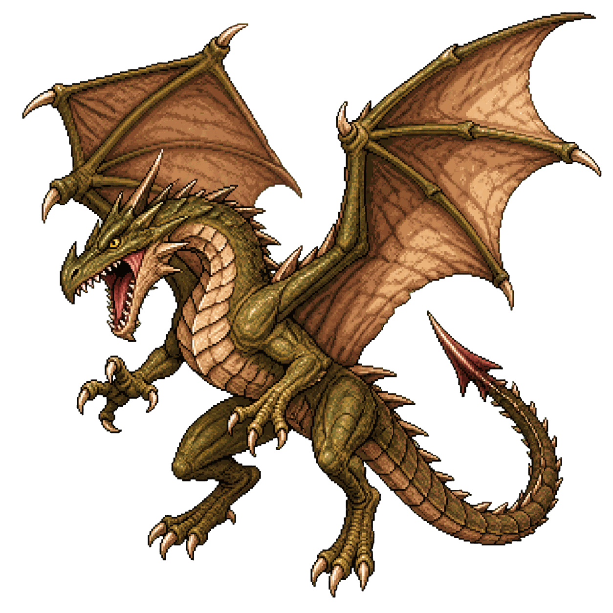 Static high-resolution pixel-art portrait of Wyvern.