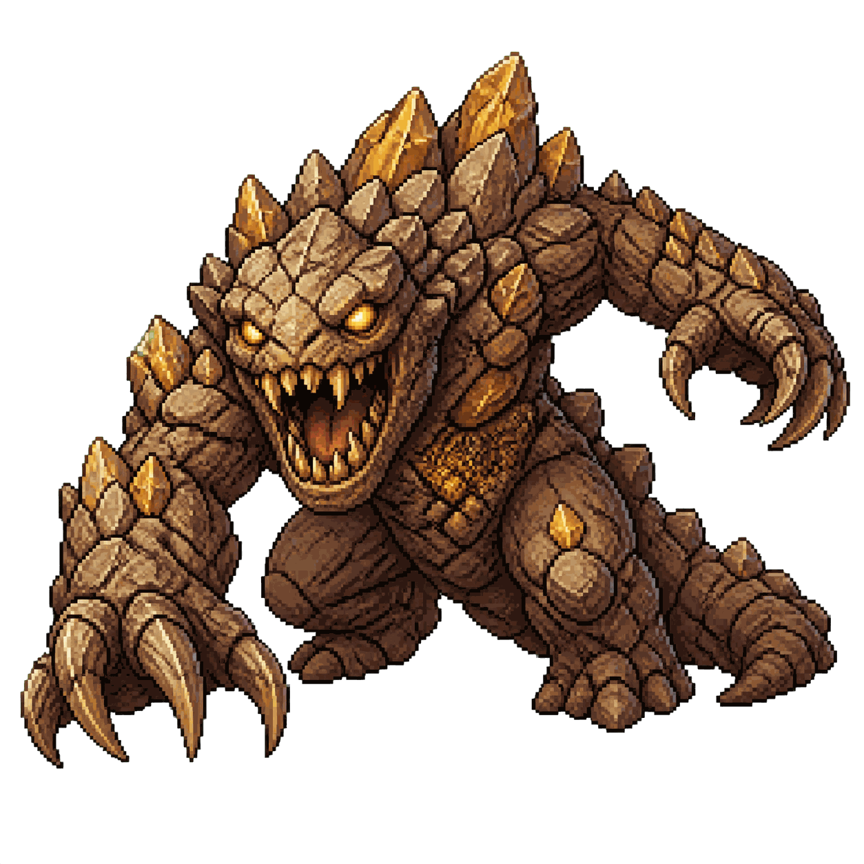 Retrato estático en pixel art de alta resolución de Xorn.